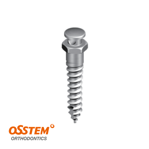 Mini implant OrthAnchor sablat - buton cu orificiu